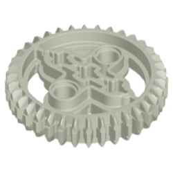 Technic, Gear 36 Tooth Double Bevel - Light Gray