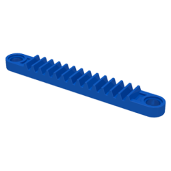Technic, Gear Rack 1 x 8 with Holes - Blue