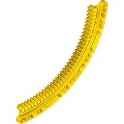 Technic, Gear Rack 11 x 11 Curved - Yellow