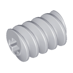 Technic, Gear Worm Screw, Long - Light Bluish Gray