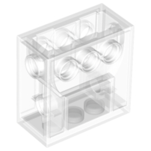 Деталь LEGO 6588 Technic, Gearbox 2 x 4 x 3 1/3 - Trans-Clear