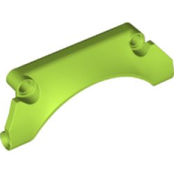 Technic, Panel Car Mudguard Arched #30 9 x 2 x 3 Straight Top - Lime