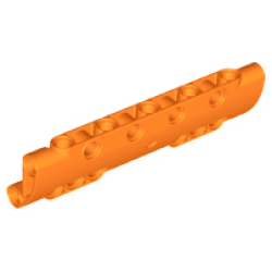 Technic, Panel Curved 11 x 3 with 10 Pin Holes through Panel Surface - Orange Technic, Panel Curved 11 x 3 with 10 Pin Holes through Panel Surface - Orange