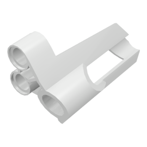 Деталь LEGO 32528 Technic, Panel Fairing # 6 Small Short, Large Hole, Side B - White