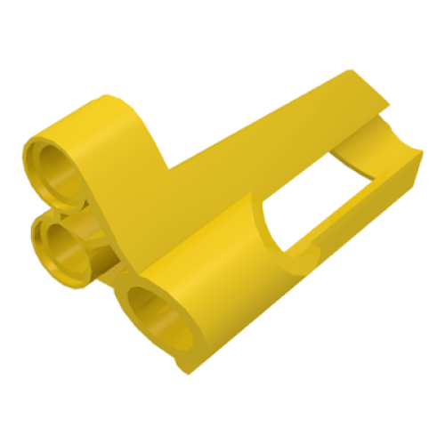 Деталь LEGO 32528 Technic, Panel Fairing # 6 Small Short, Large Hole, Side B - Yellow