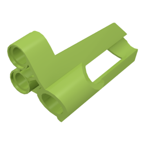 Деталь LEGO 32528 Technic, Panel Fairing # 6 Small Short, Large Hole, Side B - Lime