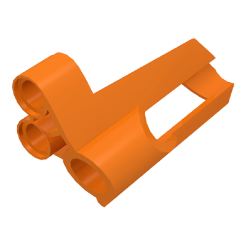 Деталь LEGO 32528 Technic, Panel Fairing # 6 Small Short, Large Hole, Side B - Orange