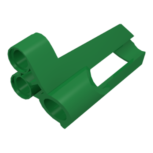 Деталь LEGO 32528 Technic, Panel Fairing # 6 Small Short, Large Hole, Side B - Green