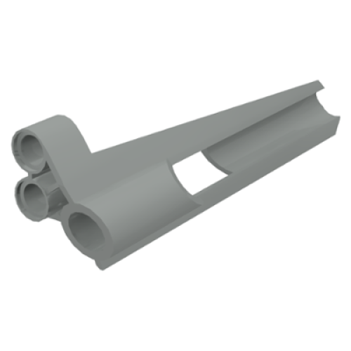 Деталь LEGO 32535 Technic, Panel Fairing # 8 Small Long, Large Hole, Side B - Light Gray