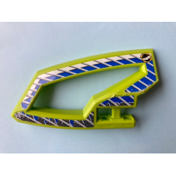 Technic, Panel RC Car Panel Flexible Left with Dirt Crusher Logo and Gray Stripes on Blue and Black Background Pattern (Stickers) - Set 8369-2 - Lime Technic, Panel RC Car Panel Flexible Left with Dirt Crusher Logo and Gray Stripes on Blue and Black Background Pattern (Stickers) - Set 8369-2 - Lime