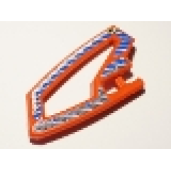 Technic, Panel RC Car Panel Flexible Left with Dirt Crusher Logo and Gray Stripes on Blue and Black Background Pattern (Stickers) - Set 8369-2 - Red Technic, Panel RC Car Panel Flexible Left with Dirt Crusher Logo and Gray Stripes on Blue and Black Background Pattern (Stickers) - Set 8369-2 - Red