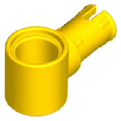 Technic, Pin with Friction Ridges and Pin Hole - Yellow Technic, Pin with Friction Ridges and Pin Hole - Yellow