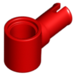 Technic, Pin with Friction Ridges and Pin Hole - Red Technic, Pin with Friction Ridges and Pin Hole - Red