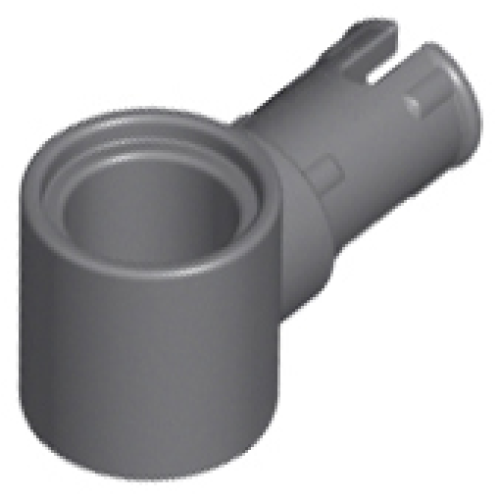 Деталь LEGO 15100 Technic, Pin with Friction Ridges and Pin Hole - Dark Bluish Gray