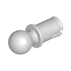 Technic, Pin with Friction Ridges and Tow Ball (Undetermined Type) - Light Bluish Gray Technic, Pin with Friction Ridges and Tow Ball (Undetermined Type) - Light Bluish Gray