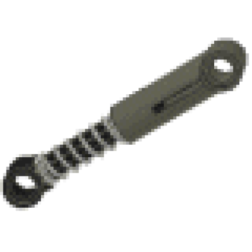 Деталь LEGO 731c01 Technic, Shock Absorber 6.5L with Black Piston Rod (Undetermined Type) - Dark Gray