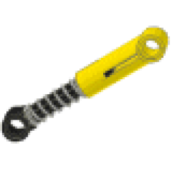 Technic, Shock Absorber 6.5L with Black Piston Rod (Undetermined Type) - Yellow Technic, Shock Absorber 6.5L with Black Piston Rod (Undetermined Type) - Yellow