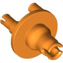 Technic, Steering, Wheel Hub 3 Pins Round - Orange