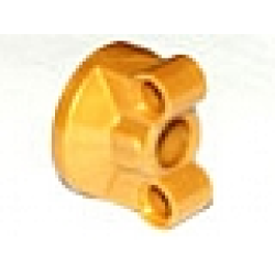 Technic, Steering, Wheel Hub Holder with 2 Pin Holes - Pearl Gold