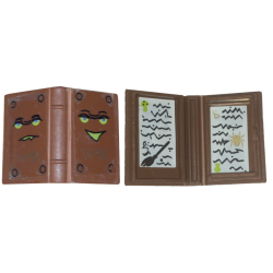 Minifigure, Utensil Book 2 x 3 with Belville Faces and Spells Pattern (Stickers) - Sets 5804 / 5962 - Brown Minifigure, Utensil Book 2 x 3 with Belville Faces and Spells Pattern (Stickers) - Sets 5804 / 5962 - Brown